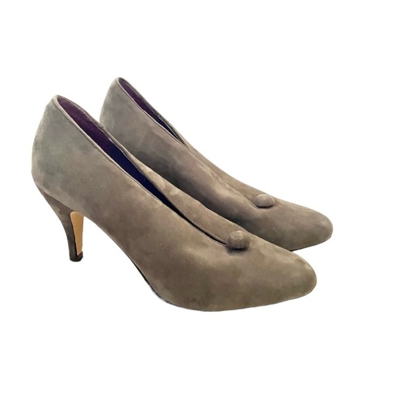 Juicy couture, soft suede leather, Olive grey colour, Pointed toe, Heels Size 10 - Picture 2 of 4